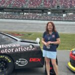 Jen in front of NASCAR