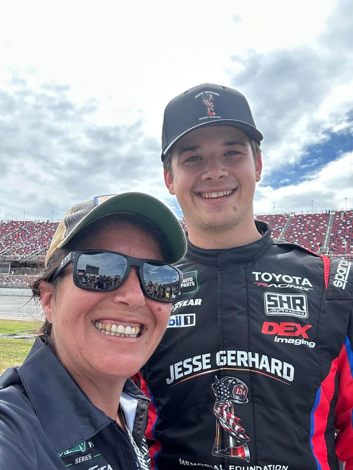 Missy in front of NASCAR