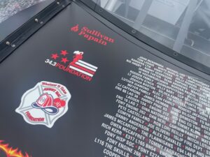 NASCAR tribute acknowledging showing Johnny Mac Foundation