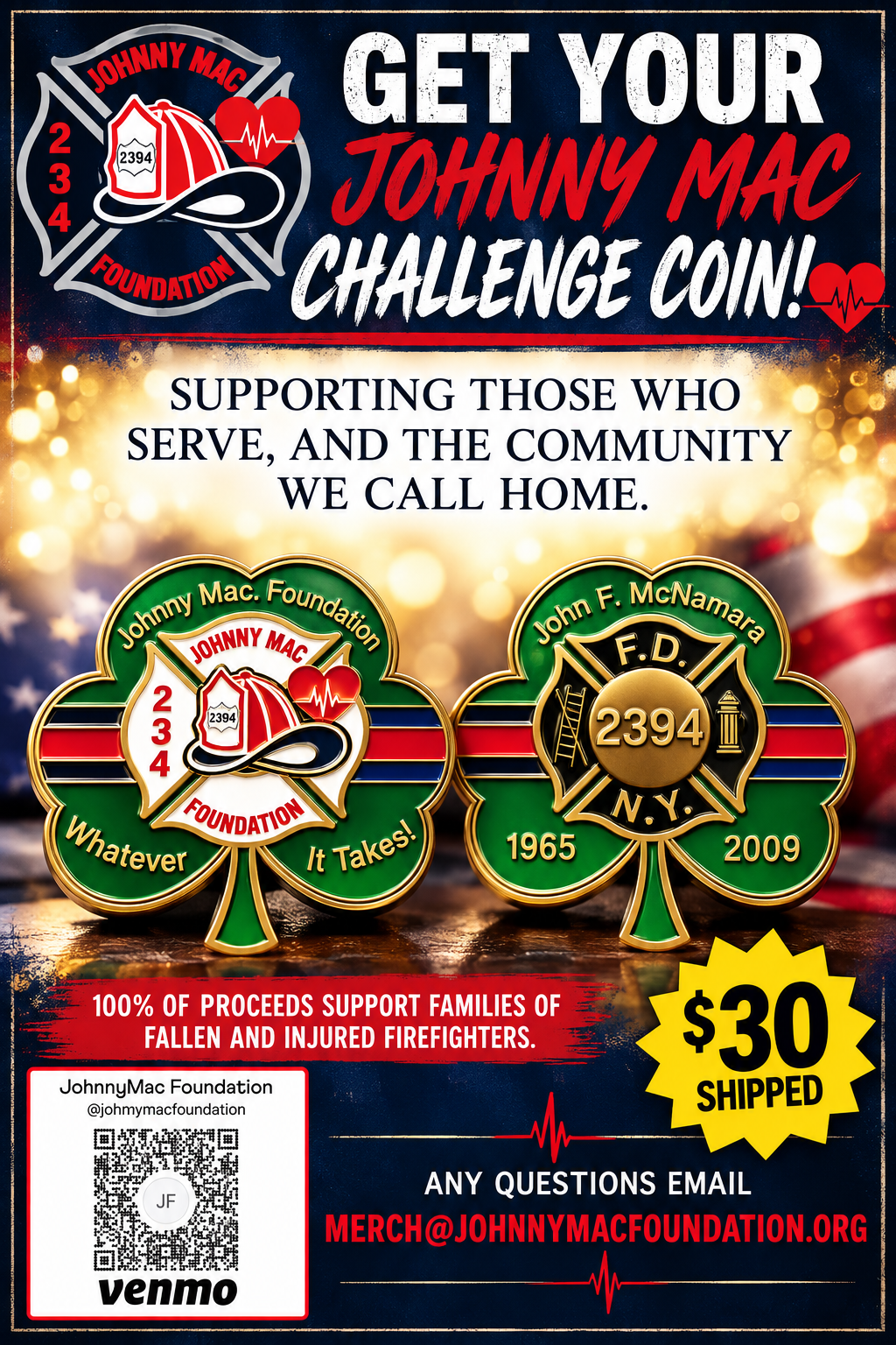 Johnny Mac Challenge Coin Flyer